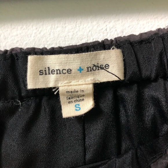 SILENCE AND NOISE Women’s Dark Brown Bubble Hem Mini Skirt Asymmetrical Size S - Picture 5 of 10